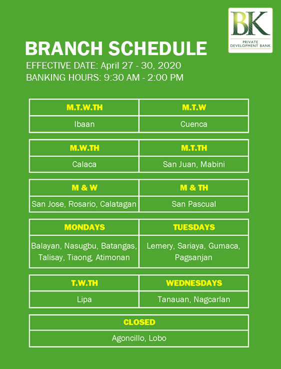 200403 Branch Sched April6 8