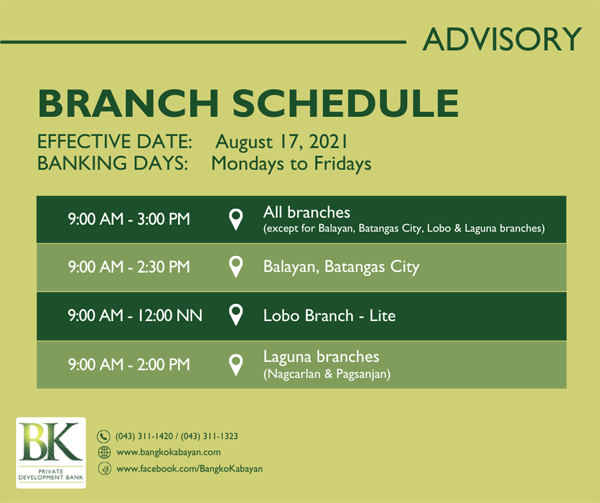 210719 Branch Sched