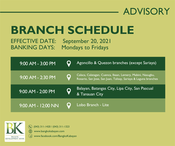 210920 Branch Sched