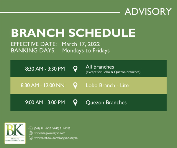 220301 Branch Sched